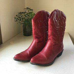 Red cowgirl boots